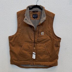 Carhartt Tan Sherpa-Lined Vest